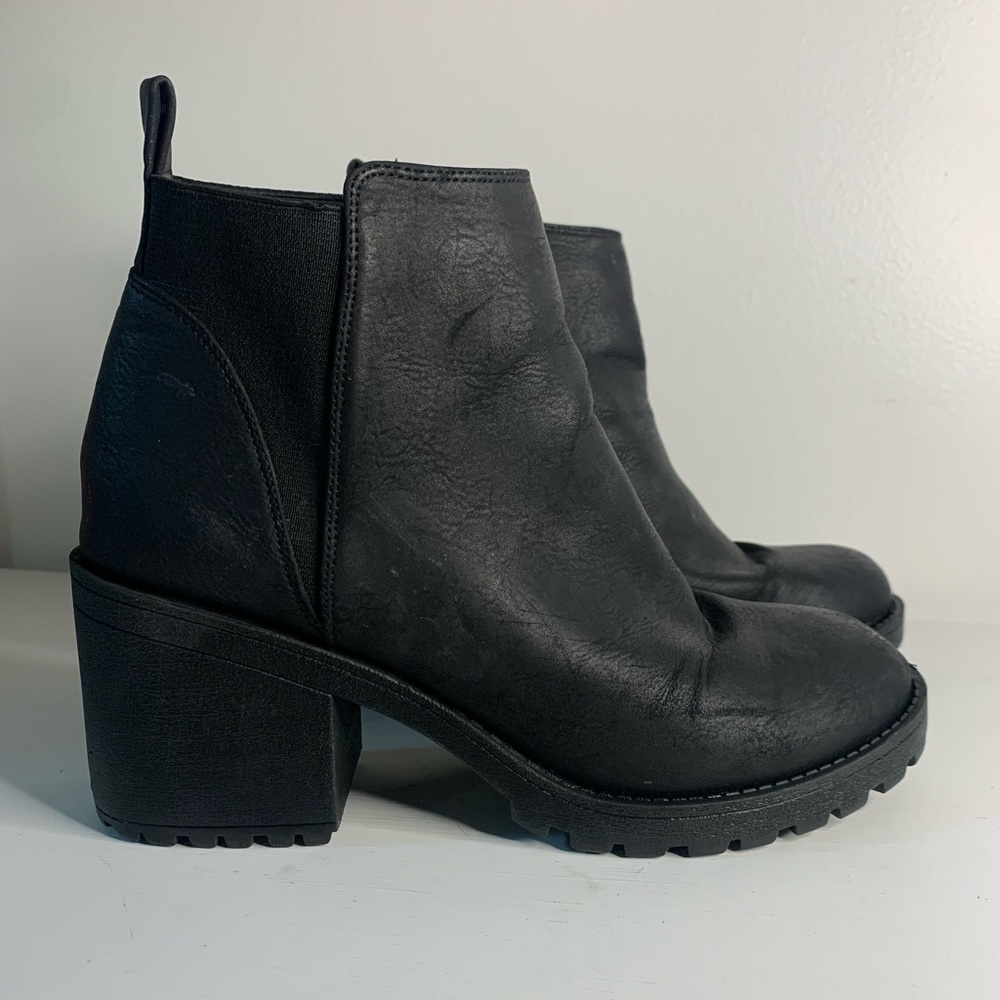Black Chunky Platform Heel Boot - image 1